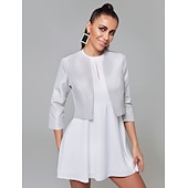 abordables enveloppes d&#039;invité de mariage-Manches 3/4 Boleros Satin Mariage / Fête / Soirée Etoles de Femme Avec Combinaison