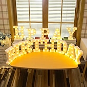 cheap Decorative Lights-LED Letter Lights Sign 26 Letters Alphabet Light Up Letters Sign for Night Light Wedding Birthday Party Battery Powered Christmas Dorm Lamp Home Bar Decoration