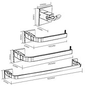billige Tilbehørssett til badet-baderomsutstyr sett premium design / kreativ moderne / moderne metall 4stk - bad 1-håndkle bar / håndkle ringmontert