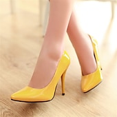 abordables Talons Aiguilles-Femme Chaussures à Talons Escarpins Cadeaux de Saint-Valentin Chaussures habillées Grandes Tailles Saint Valentin du quotidien Soirée &amp; Evénement Talon Aiguille Bout pointu Elégant Polyuréthane Noir