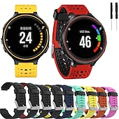 baratos Relógios Garmin-Pulseiras de Relógio para Garmin Forerunner 220/230/235/620/630/735XT Approach S20 / S6 / S5 Silicone Substituição Alça com ferramenta de remoção Respirável Pulseira Esportiva Pulseira