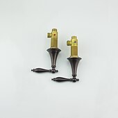 economico Multiforo-rubinetto del lavandino del bagno diffuso, due maniglie tre fori, rubinetti da bagno in bronzo lucidato a cascata in ottone
