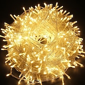 abordables Guirlandes lumineuses à brancher-20m Guirlandes Lumineuses 200 LED LED Dip 1pc Blanc Chaud Blanc Bleu Soirée Décorative Adorable 220-240 V / IP44