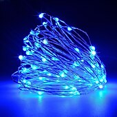 economico Plug in elettrico-eleganti luci per feste di nozze, luci fatate da 5 m, adattatore da 12 V a 1 A, luci per decorazioni di nozze, stringhe di LED, luci per feste di nozze ...