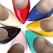abordables Talons Aiguilles-Femme Chaussures à Talons Escarpins Cadeaux de Saint-Valentin Chaussures habillées Grandes Tailles Saint Valentin du quotidien Soirée &amp; Evénement Talon Aiguille Bout pointu Elégant Polyuréthane Noir