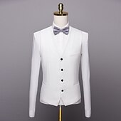 cheap Custom Tuxedo-Custom Tuxedos Wedding Special Occasion Event Party Shawl Collar Solid Colored White 2024