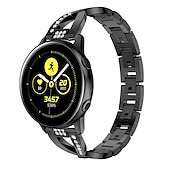 olcso Samsung óraszíjak-Óraszíj mert Samsung Watch 7/6/5/4 40/44mm, Galaxy Watch 5 Pro 45mm, Galaxy Watch 6/4 Classic 42/46/43/47mm, Watch 3, Active 2, Gear S3 S2 Rozsdamentes acél Csere Szíj 20mm 22mm Bling Diamond Luxus