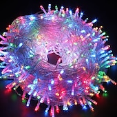 abordables Guirlandes lumineuses à brancher-20m Guirlandes Lumineuses 200 LED LED Dip 1pc Blanc Chaud Blanc Bleu Soirée Décorative Adorable 220-240 V / IP44