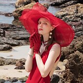 abordables Chapeaux de Fête-Chapeaux Coiffure Lin Chapeau Melon / Cloche Chapeau de soleil Chapeau Sinamay Mariage Casual Course de chevaux Journée des dames Coupe de Melbourne Elégant Britanique Avec Fleur Casque Couvre-chef