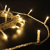 billige Elektrisk støpsel-elegant bryllupsmottak fest 30m300lys lysslynge lys lampe for juletre ferie bryllupsfest dekorasjon kobles hvit blå flerfarget varm hvit 220-240v 1 stk
