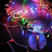 billige Elektrisk støpsel-elegant bryllupsmottak fest 30m300lys lysslynge lys lampe for juletre ferie bryllupsfest dekorasjon kobles hvit blå flerfarget varm hvit 220-240v 1 stk
