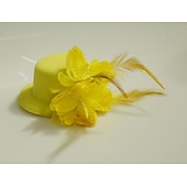 preiswerte Faszinator-Tüll-/Feder-Fascinators Kentucky Derby-Hut mit 1 Stück Kopfschmuck für Hochzeit/besondere Anlässe/Teeparty