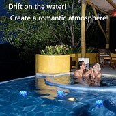 billige Undervannslamper-8 stk utendørs 10 led fjernstyrt rgb nedsenkbart lys under vann for svømmebasseng vase skål hagefest dekorasjon batteridrevet