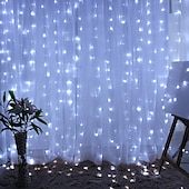 رخيصةأون يعمل بالكهرباء-3M أضواء سلسلة 300 المصابيح تراجع LED 1PC أبيض دافئ أبيض أزرق ضد الماء حزب ديكور 220-240 V / قابلة للربط / IP44