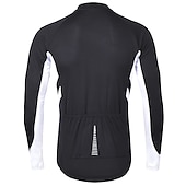 preiswerte Radtrikot Herren-Arsuxeo Herren Langarm Fahrradtrikot Winter Polyester Dunkelgrau Weiß Grau Volltonfarbe Fahhrad Trikot / Radtrikot Bergradfahren Straßenradfahren Reflexstreiffen Tasche auf der Rückseite Sport
