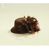 preiswerte Faszinator-Tüll-/Feder-Fascinators Kentucky Derby-Hut mit 1 Stück Kopfschmuck für Hochzeit/besondere Anlässe/Teeparty
