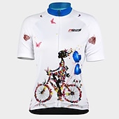 economico Maglie da donna-Per donna Maglia da ciclismo Manica corta Autunno Bicicletta Maglietta / Maglia Superiore con 3 tasche posteriori Ciclismo da montagna Cicismo su strada Traspirante Asciugatura rapida Design