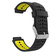 baratos Relógios Garmin-Pulseiras de Relógio para Garmin Forerunner 220/230/235/620/630/735XT Approach S20 / S6 / S5 Silicone Substituição Alça com ferramenta de remoção Respirável Pulseira Esportiva Pulseira