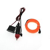 olcso Neon LED-es világítás-9,8 láb 3 m autó lámpa 12 V led hideg lámpák rugalmas el neon huzal automatikus lámpák az autón hideg fénycsíkok vonal belső dekorációs csíkok lámpák lámpák rugalmas neon