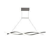 abordables Éclairages pour îlot-2 lumières 80/100cm led suspension design vague aluminium spoutnik linéaire île finitions peintes curl moderne simple 110-120v 220-240v