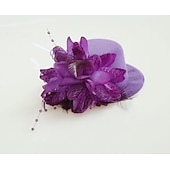 preiswerte Faszinator-Tüll-/Feder-Fascinators Kentucky Derby-Hut mit 1 Stück Kopfschmuck für Hochzeit/besondere Anlässe/Teeparty