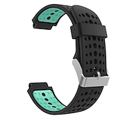 baratos Relógios Garmin-Pulseiras de Relógio para Garmin Forerunner 220/230/235/620/630/735XT Approach S20 / S6 / S5 Silicone Substituição Alça com ferramenta de remoção Respirável Pulseira Esportiva Pulseira