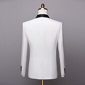 cheap Custom Tuxedo-Custom Tuxedos Wedding Special Occasion Event Party Shawl Collar Solid Colored White 2024