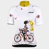 economico Maglie da donna-Per donna Maglia da ciclismo Manica corta Autunno Bicicletta Maglietta / Maglia Superiore con 3 tasche posteriori Ciclismo da montagna Cicismo su strada Traspirante Asciugatura rapida Design