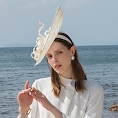 economico Fascinator-Fascinators copricapo per cappello derby del Kentucky con piume di lino