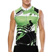 abordables Maillots Hombre-ILPALADINO Hombre Maillot de Ciclismo Sin Mangas Bicicleta Maillot Camiseta con 3 bolsillos traseros Resistente a los rayos UV Transpirable Bandas Reflectantes Compresión Amarillo Rojo Azul Piscina