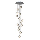 billiga Klusterdesign-40 cm ljuskrona metall klot taklampa led galvaniserad konstnärlig modern 90-240v