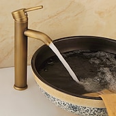 preiswerte Klassisch-Waschbecken Wasserhahn - klassischer antiker Messing-Centerset Einhand-Einloch-Badarmaturen