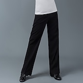 Недорогие Брюки-Латино Брюки Рюши / сборки Муж. Учебный Выступление Завышенная талия Полиэфир Хлопок