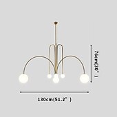 billige Lysekroner-130 cm enkelt design lysekrone metall geometrisk industriell nyhet malt finish kunstnerisk 110-120v 220-240v