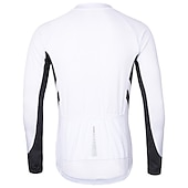 preiswerte Radtrikot Herren-Arsuxeo Herren Langarm Fahrradtrikot Winter Polyester Dunkelgrau Weiß Grau Volltonfarbe Fahhrad Trikot / Radtrikot Bergradfahren Straßenradfahren Reflexstreiffen Tasche auf der Rückseite Sport