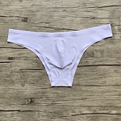 olcso Férfi alsónemű és zokni-Férfi 1 csomag Bugyik Varrás nélküli Alap Nejlon Spandex Sima Alacsony csípő Szabályos Fekete Fehér