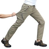cheap Trousers &amp; Shorts-Men&#039;s Hiking Pants Trousers Summer Outdoor Regular Fit Waterproof Breathable Quick Dry Stretchy Pants / Trousers Bottoms Elastic Waist Dark Grey Black Elastane Camping / Hiking Hunting Fishing M L XL