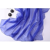 abordables Châles-châles femmes écharpes d&#039;invité de mariage écharpes pour femmes châles écharpes protection solaire sans manches imitation soie enveloppes de mariage avec couleur pure pour la fête printemps&amp;amp;