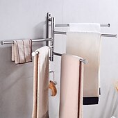 abordables Barres repose-serviettes-porte-serviettes de salle de bain porte-serviettes d&#039;activité rotatif en acier inoxydable brossé porte-serviettes de rangement de salle de bain