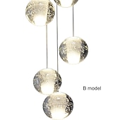billiga Klusterdesign-40 cm ljuskrona metall klot taklampa led galvaniserad konstnärlig modern 90-240v