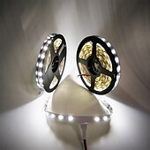 abordables Bandes lumineuses étanches-ZDM® 10m bandes lumineuses LED Ruban LED Flexibles 600 LED SMD5050 10mm 1pc Blanc Chaud Blanc Froid Rouge Découpable Design nouveau Décorative 12 V  Auto-Adhésives