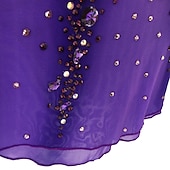 halpa Taitoluistelupuvut-Taitoluistelupuku Naisten Tyttöjen Luistimet Hameet Asut Keltainen &amp; Keltainen Tummanpunainen Tumma laivastonsininen Avoin selkä Spandex Venyvä langa Erittäin elastinen Kouluts Harjoittelu Kilpailu