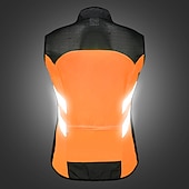voordelige Herenjassen &amp; Gilets-WOSAWE Voor heren Wielrenvest Mouwloos Bergracen Wegwielrennen Marine Zwart Groen Fietsen Ves / Mouwloos Shirt Winddicht Reflecterende strips Achterzak Sport Effen Kleur Kleding / Gevorderd / Rekbaar