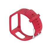 abordables Otras correas de reloj-1 pcs Correa de Smartwatch para TomTom TomTom Multi-Sport GPS+HRM Silicona Reloj inteligente Correa Suave Transpirable Correa Deportiva Hebilla Clásica Reemplazo Pulsera