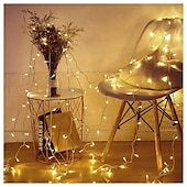 abordables Guirlandes lumineuses à brancher-20m Guirlandes Lumineuses 200 LED LED Dip 1pc Blanc Chaud Blanc Bleu Soirée Décorative Adorable 220-240 V / IP44