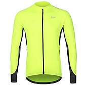 preiswerte Radtrikot Herren-Arsuxeo Herren Langarm Fahrradtrikot Winter Polyester Dunkelgrau Weiß Grau Volltonfarbe Fahhrad Trikot / Radtrikot Bergradfahren Straßenradfahren Reflexstreiffen Tasche auf der Rückseite Sport