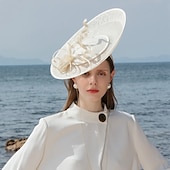 economico Fascinator-Fascinators copricapo per cappello derby del Kentucky con piume di lino