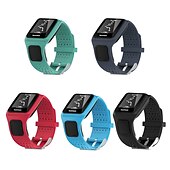 abordables Otras correas de reloj-1 pcs Correa de Smartwatch para TomTom TomTom Multi-Sport GPS+HRM Silicona Reloj inteligente Correa Suave Transpirable Correa Deportiva Hebilla Clásica Reemplazo Pulsera