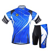 billiga Klädsatser för män-Herr Cykeltröja med shorts Kortärmad Bergscykling Vägcykling Sommar Mörkgrå Gul Rubinrött Lappverk Mönstrad Rolig Cykel 3D Tablett Snabb tork UV-Resistent Dragkedja fram Bakficka sporter Kläder
