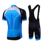 Недорогие Комплекты мужской одежды-Fastcute Муж. Универсальные Велокофты и велошорты-комбинезоны С короткими рукавами Горные велосипеды Шоссейные велосипеды Осень Желтый Светло-Зеленый Красный Мода Велоспорт Быстровысыхающий Дышащий